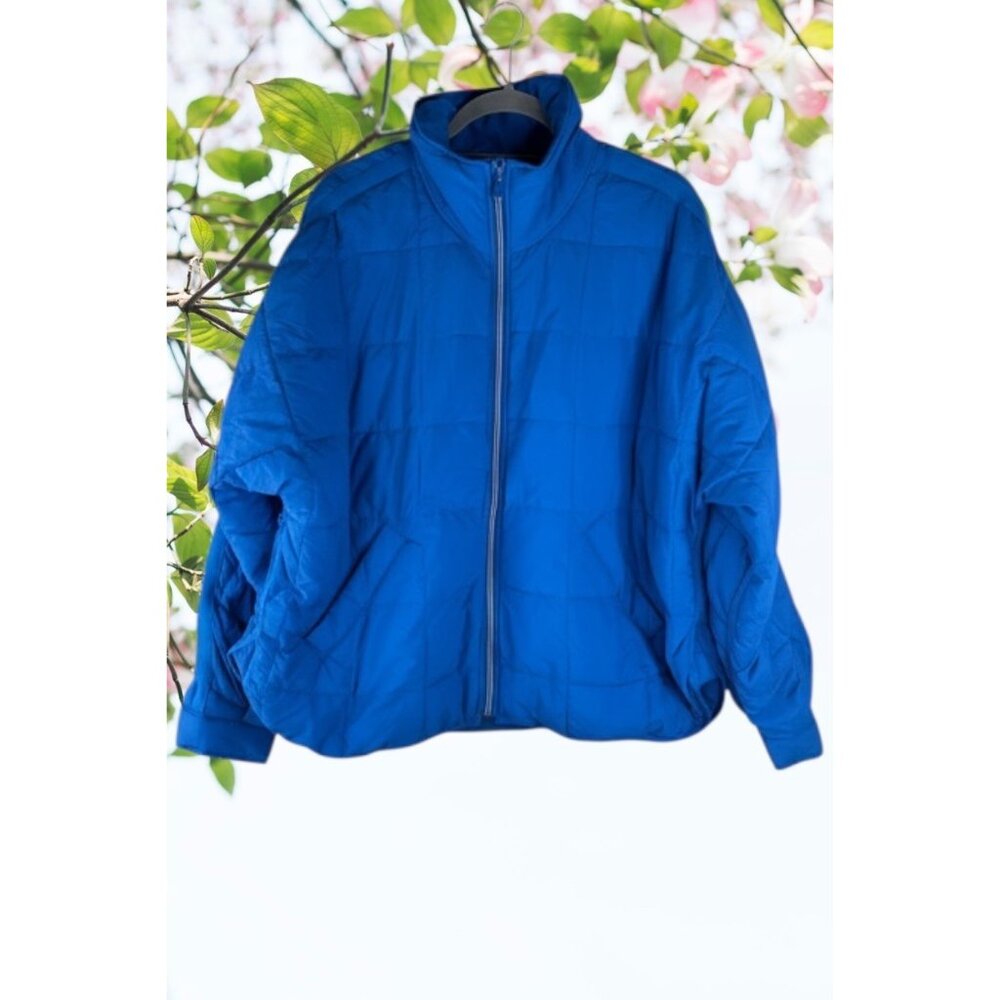Free People Pippa Packable Puffer Jacket Size L Blue NEW $198 - Picture 4 of 7